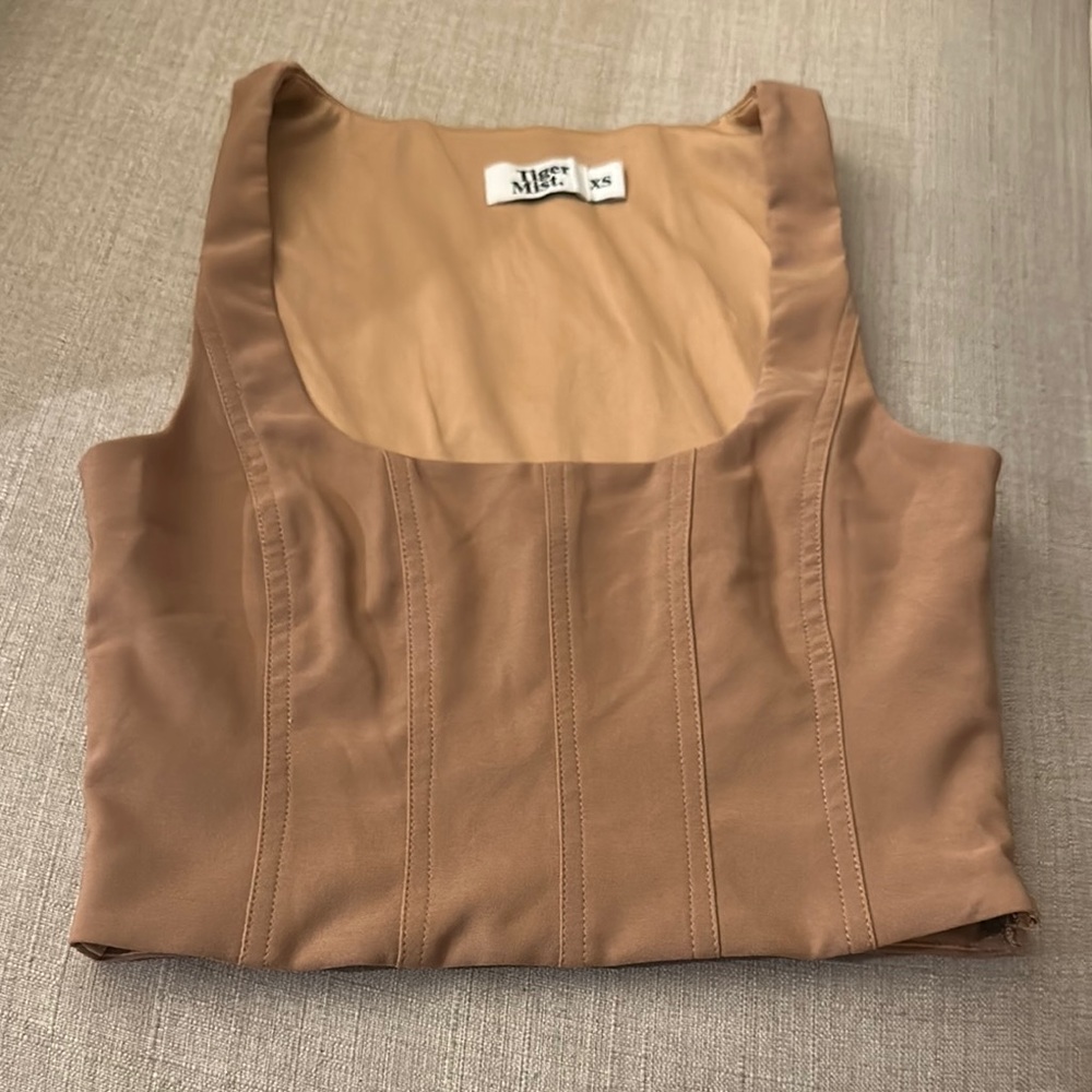 Tiger Mist Brown Bustier Tank Top - Preloved